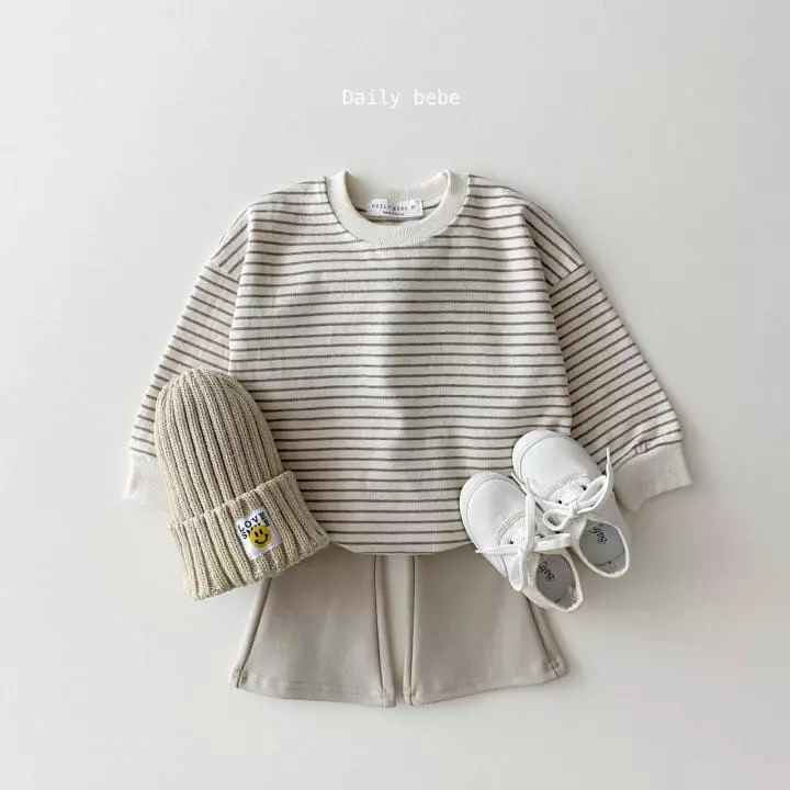 Daily Bebe - Korean Children Fashion - #toddlerclothing - Fall Stripes Tee - 10