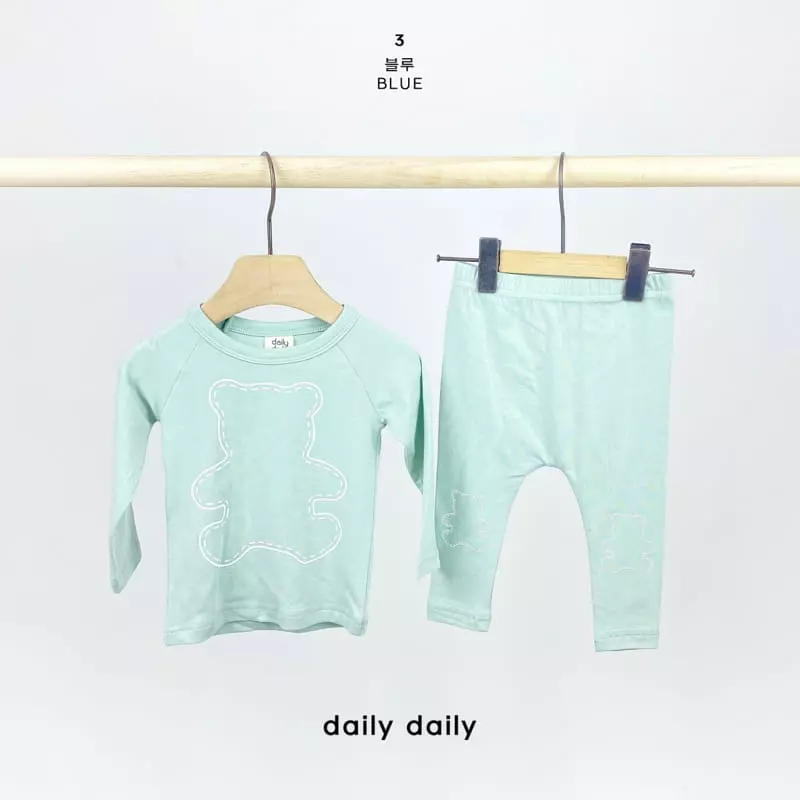 Daily Daily - Korean Baby Fashion - #babyclothing - Bebe Bear Three Bebe Homewear - 4