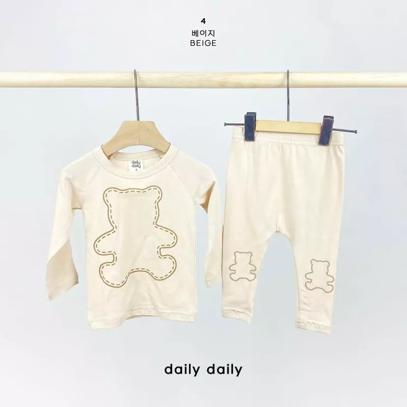 Daily Daily - Korean Baby Fashion - #babyfever - Bebe Bear Three Bebe Homewear - 5