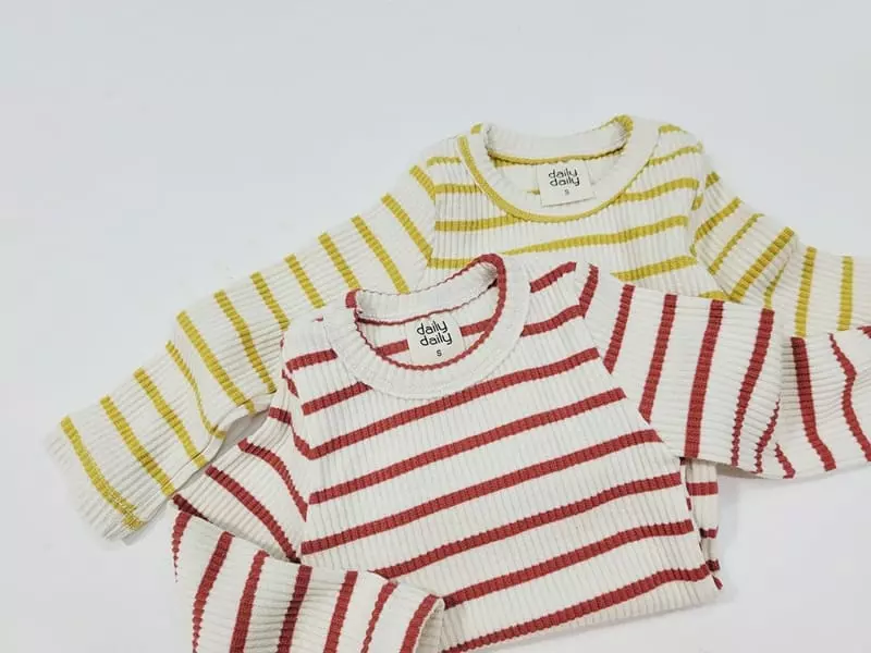 Daily Daily - Korean Baby Fashion - #babylifestyle - Bebe Dandan Color Line Homewear - 12