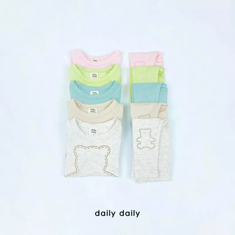 Daily Daily - Korean Baby Fashion - #babyoutfit - Bebe Bear Three Bebe Homewear - 10