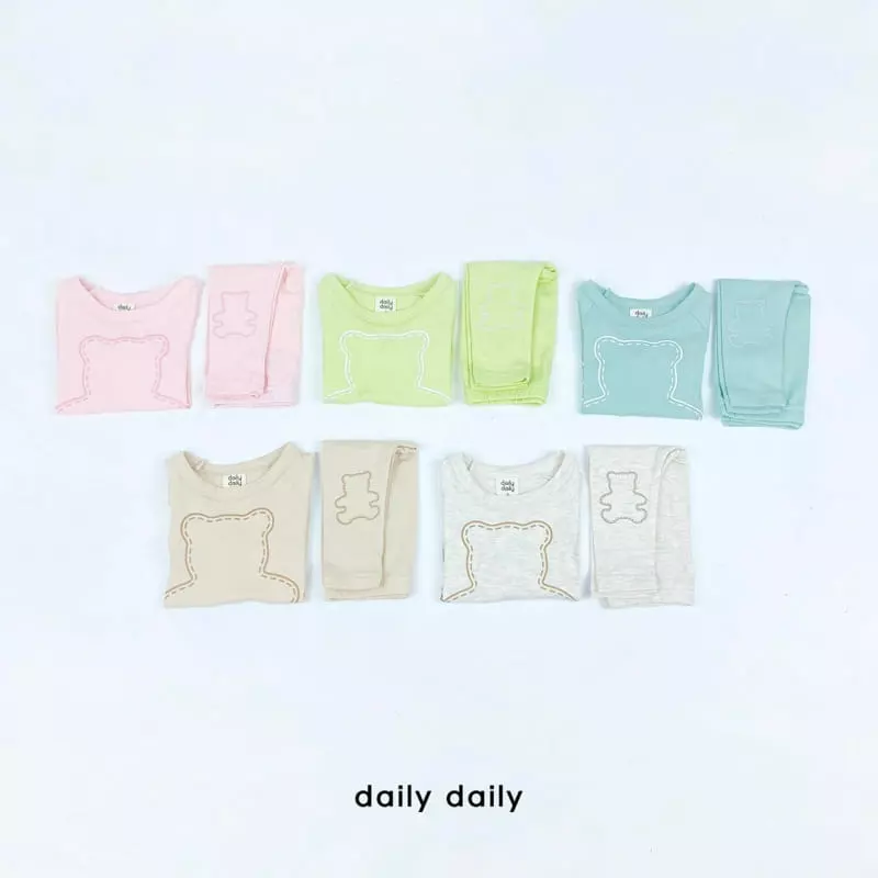 Daily Daily - Korean Baby Fashion - #babyoutfit - Bebe Bear Three Bebe Homewear - 11