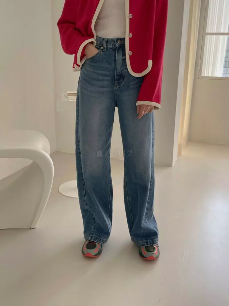 Dailyjud - Korean Women Fashion - #womensfashion - Middle Wide Jeans - 4