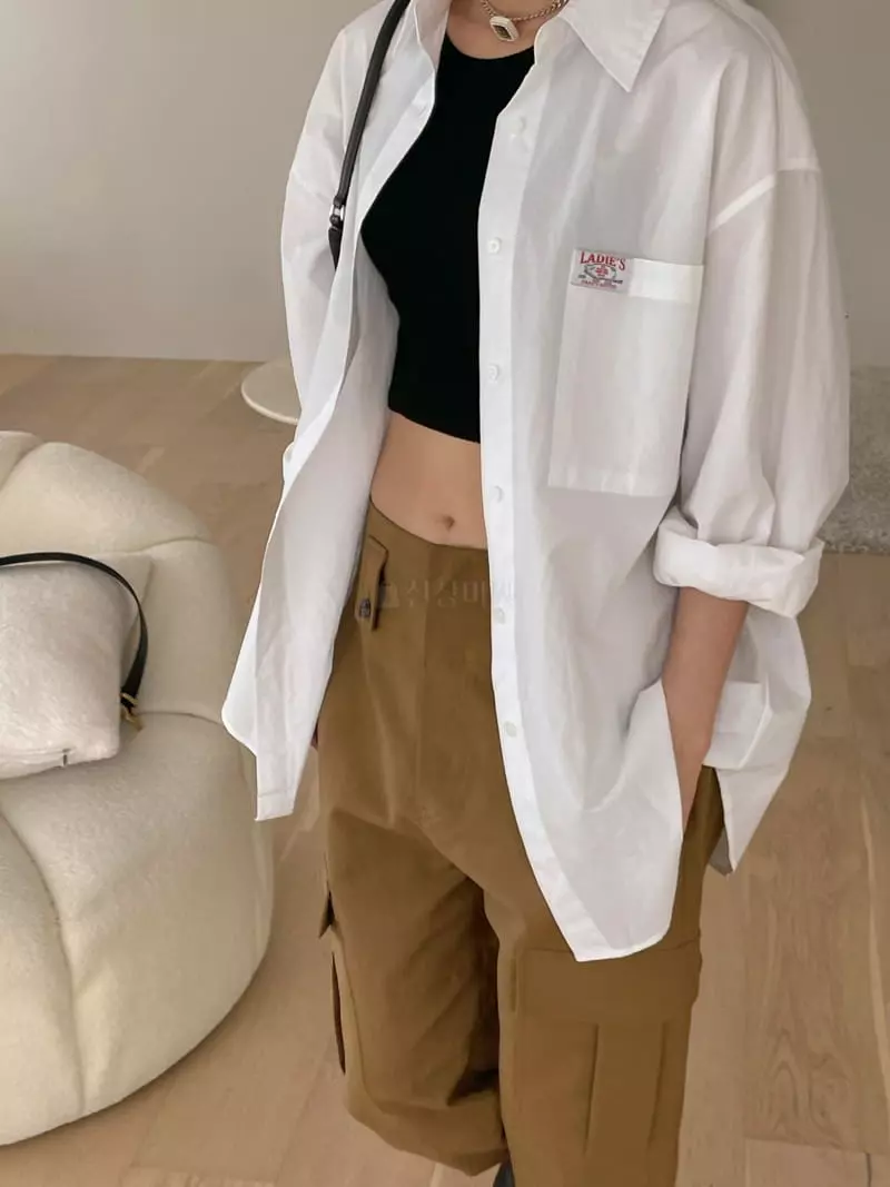 Dailyjud - Korean Women Fashion - #pursuepretty - Color Lavel Shirt - 4