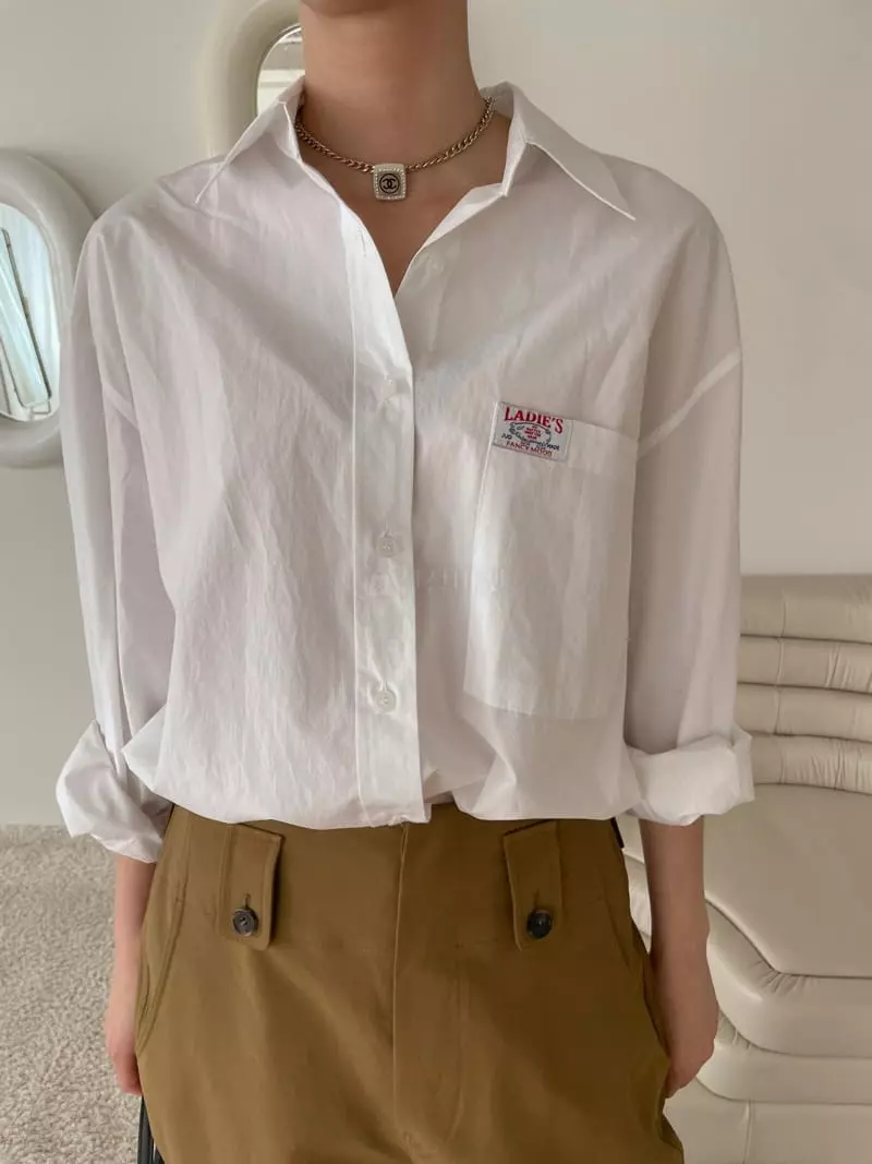 Dailyjud - Korean Women Fashion - #vintageinspired - Color Lavel Shirt