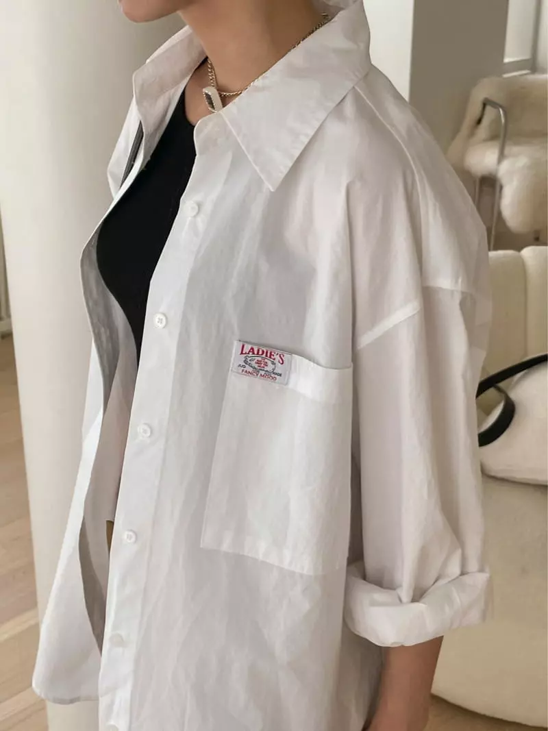 Dailyjud - Korean Women Fashion - #vintagekidsstyle - Color Lavel Shirt - 2