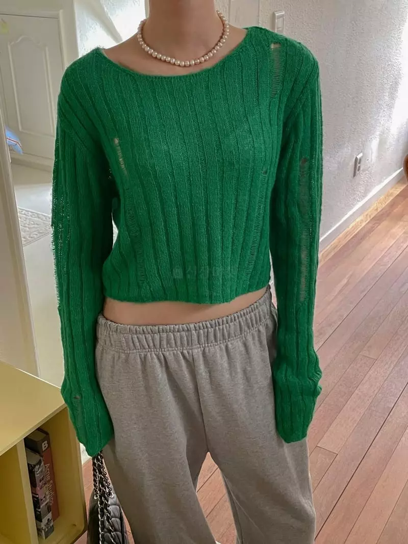 Dailyjud - Korean Women Fashion - #momslook - Rib Mis Knit Tee - 4