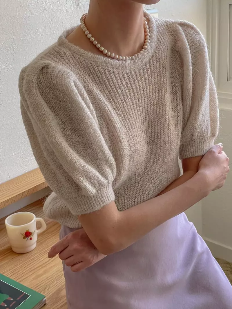 Dailyjud - Korean Women Fashion - #womensfashion - Alphaca Hazzi Knit Tee - 3