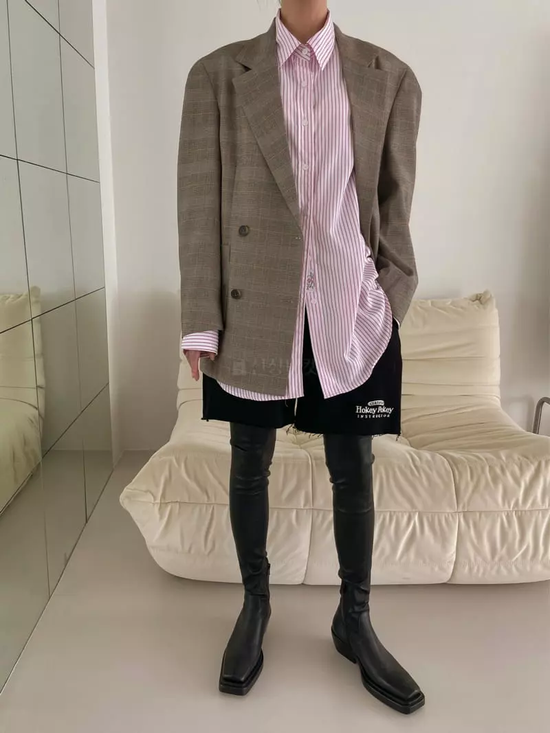 Dailyjud - Korean Women Fashion - #womensfashion - Check Box Jacket - 2