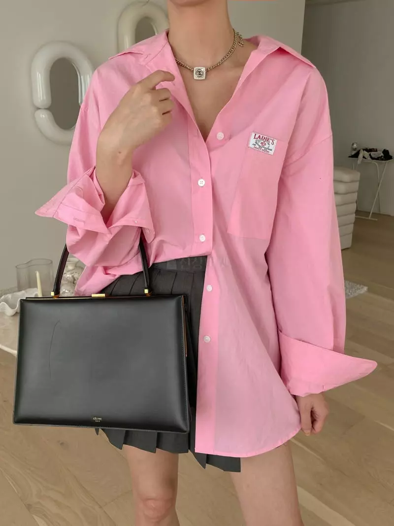 Dailyjud - Korean Women Fashion - #womensfashion - Color Lavel Shirt - 10