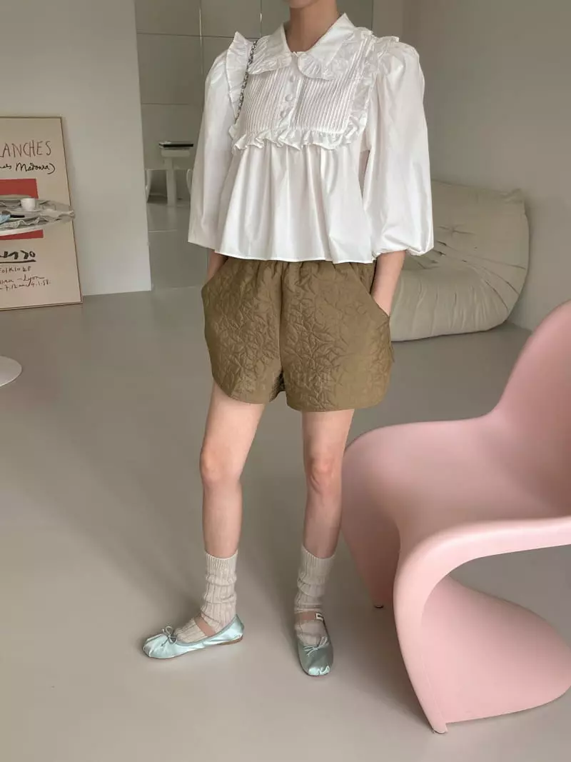 Dailyjud - Korean Women Fashion - #womensfashion - Pintuck Frill Blouse - 7