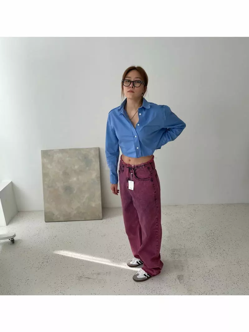 Dan - Korean Women Fashion - #momslook - Pink Jeans - 5