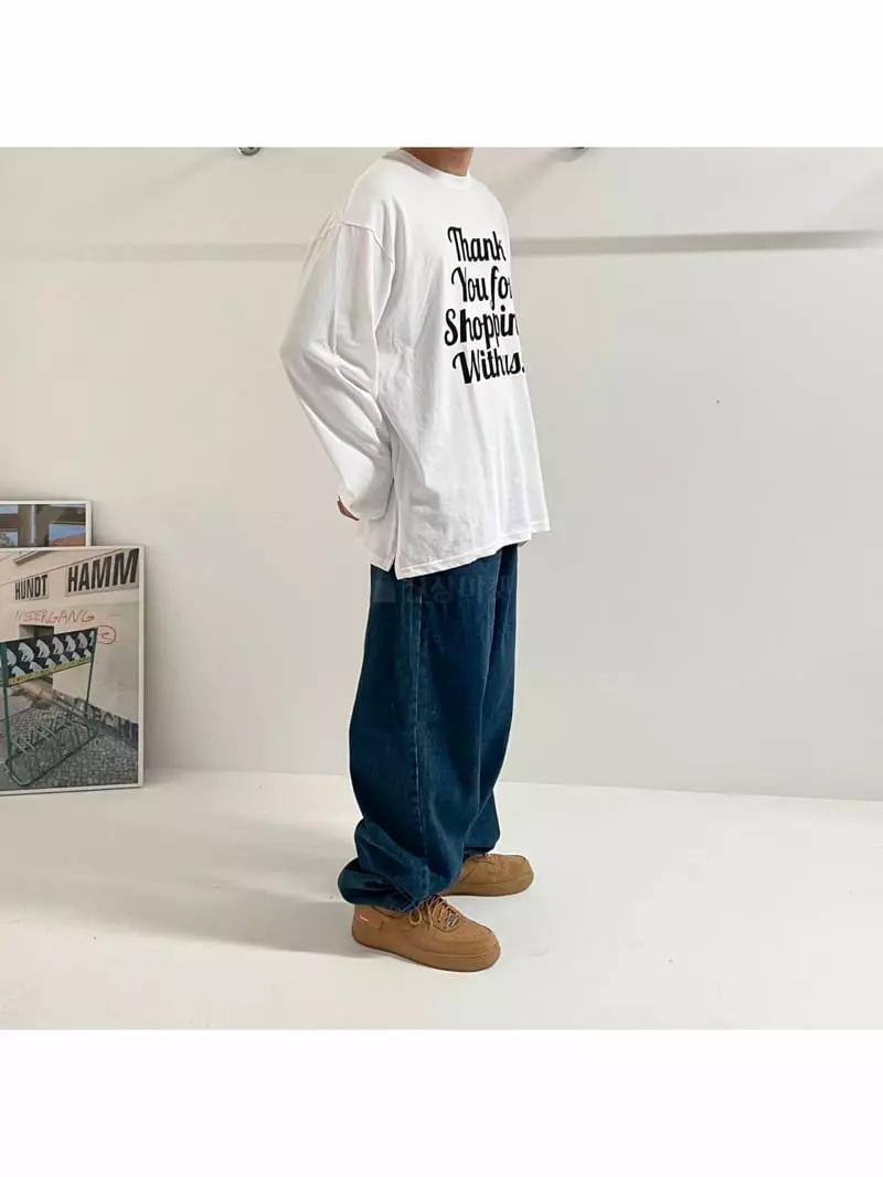 Dan - Korean Women Fashion - #momslook - Thank You Boxy Tee - 10