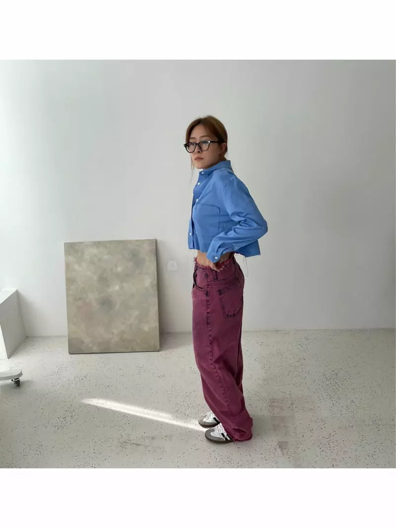 Dan - Korean Women Fashion - #momslook - Pink Jeans - 4