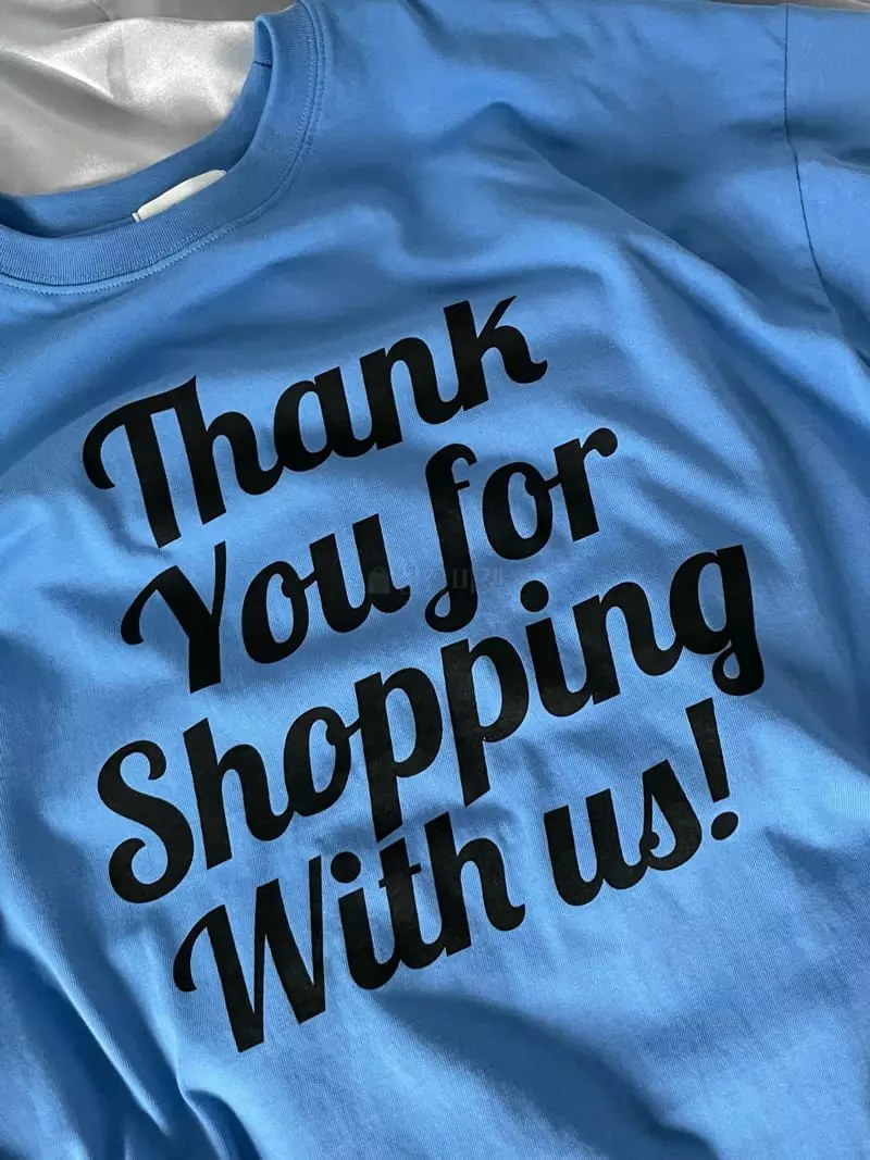 Dan - Korean Women Fashion - #womensfashion - Long Sleeves Thank You Tee - 12