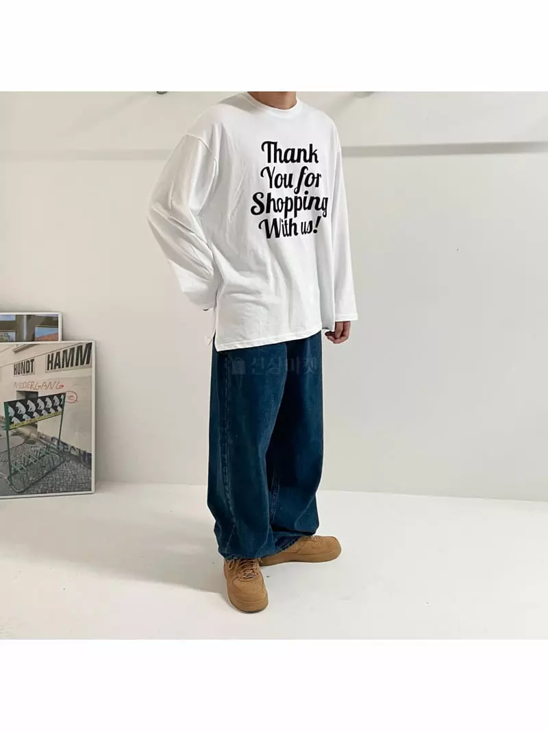 Dan - Korean Women Fashion - #womensfashion - Thank You Boxy Tee - 11