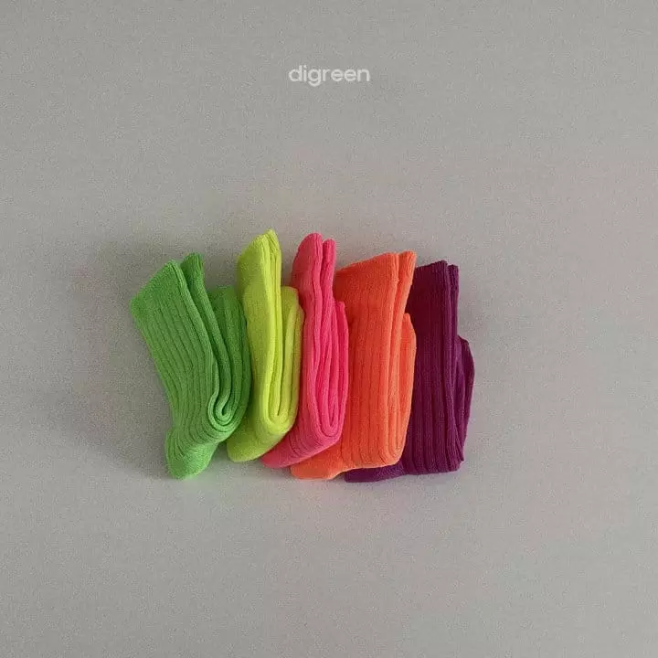 Digreen - Korean Children Fashion - #Kfashion4kids - Neon Socks - 11