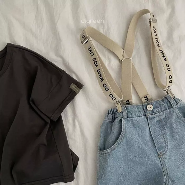 Digreen - Korean Children Fashion - #childofig - Lettering Suspenders - 9