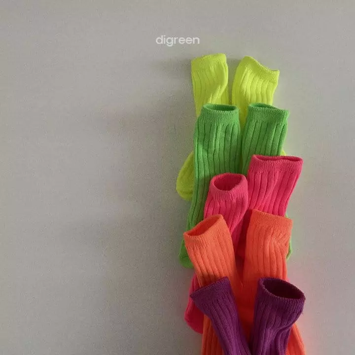 Digreen - Korean Children Fashion - #childofig - Neon Socks - 3