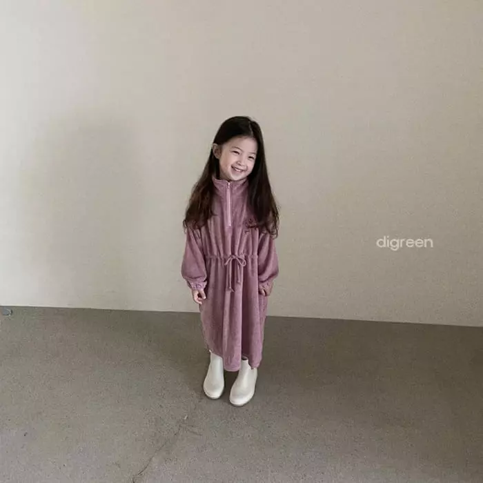 Digreen - Korean Children Fashion - #childrensboutique - Terry One-piece - 3