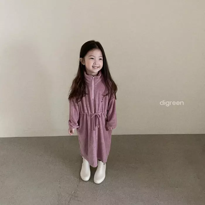 Digreen - Korean Children Fashion - #childrensboutique - Terry One-piece - 4