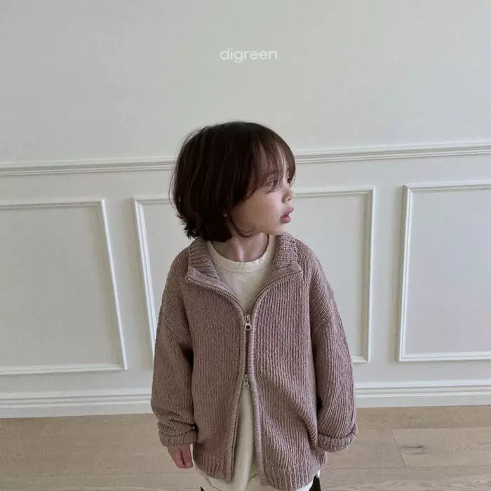 Digreen - Korean Children Fashion - #designkidswear - Two Way Knit Zip-up
