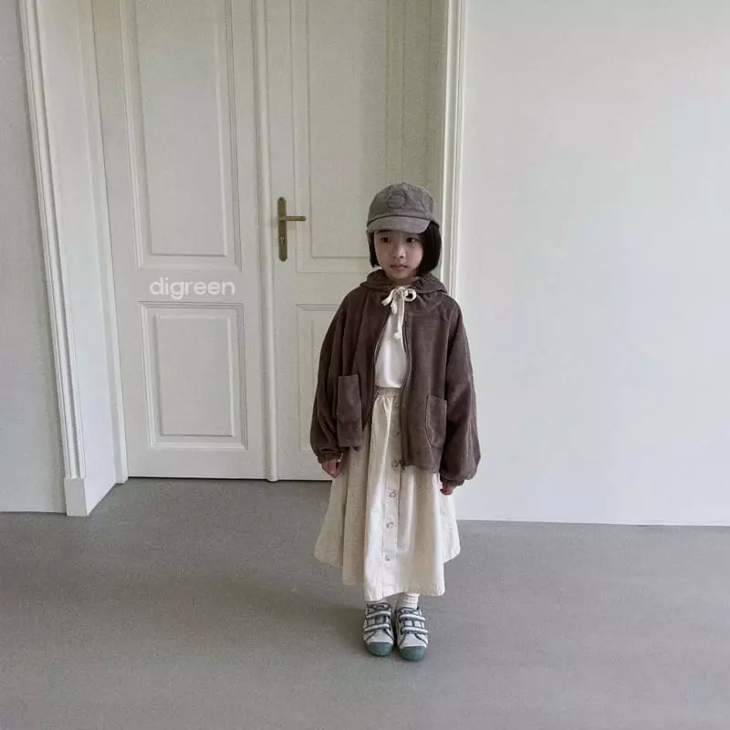 Digreen - Korean Children Fashion - #designkidswear - Button Skirt