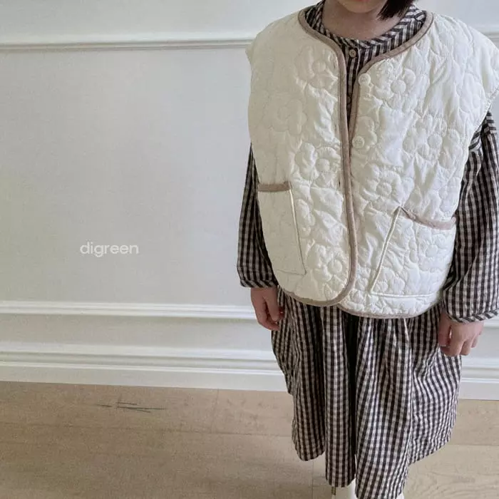 Digreen - Korean Children Fashion - #fashionkids - Cloud Quliting Vest - 2