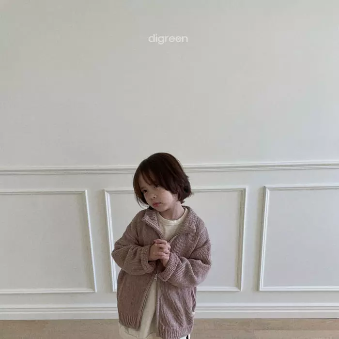 Digreen - Korean Children Fashion - #fashionkids - Two Way Knit Zip-up - 3