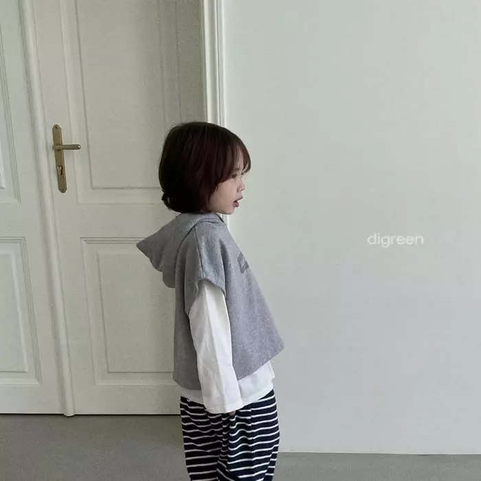 Digreen - Korean Children Fashion - #fashionkids - Hoody Vest - 2