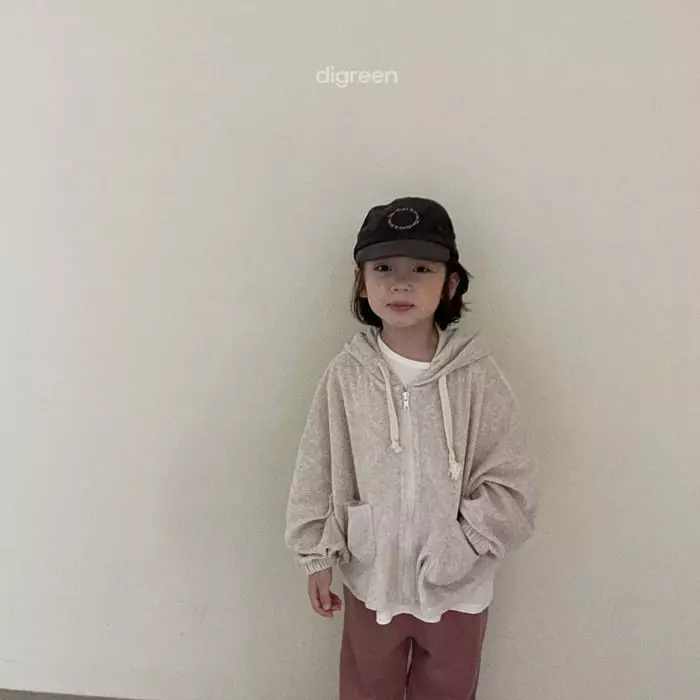Digreen - Korean Children Fashion - #fashionkids - Castela Hoody Zip-up - 4