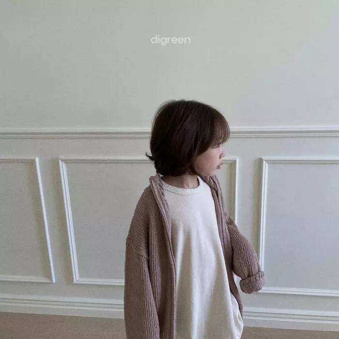 Digreen - Korean Children Fashion - #kidsstore - Two Way Knit Zip-up - 5