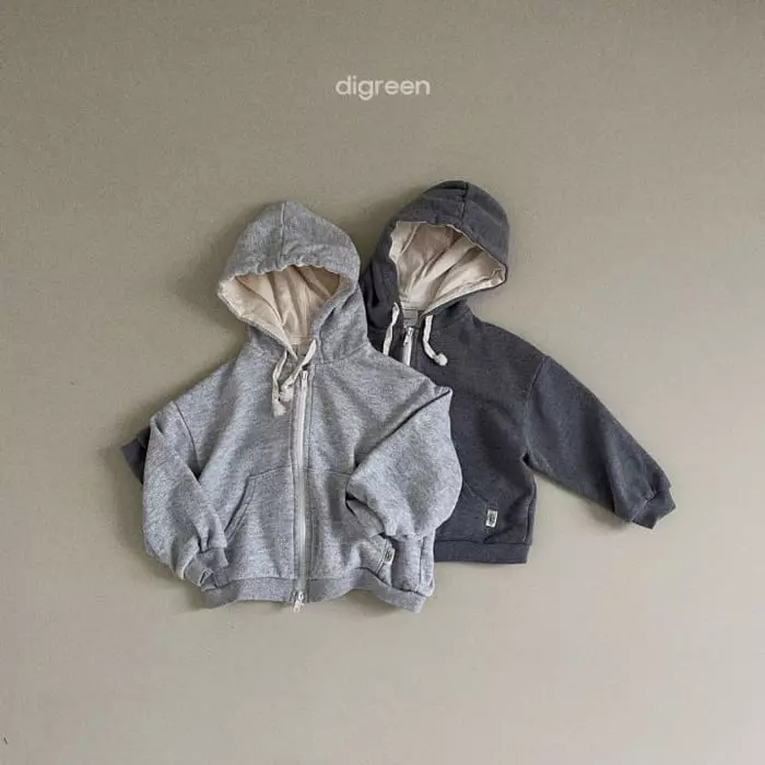 Digreen - Korean Children Fashion - #kidsstore - Us Hoody Zip-up
