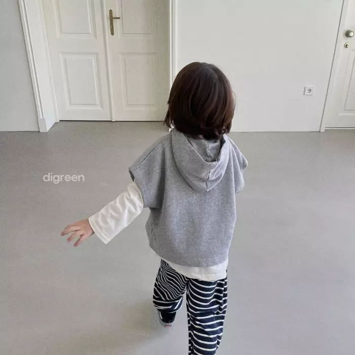 Digreen - Korean Children Fashion - #kidsshorts - Hoody Vest - 4