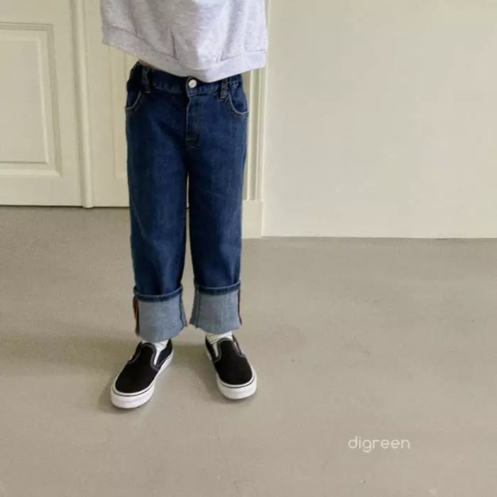 Digreen - Korean Children Fashion - #littlefashionista - Roll Up Cell Pants