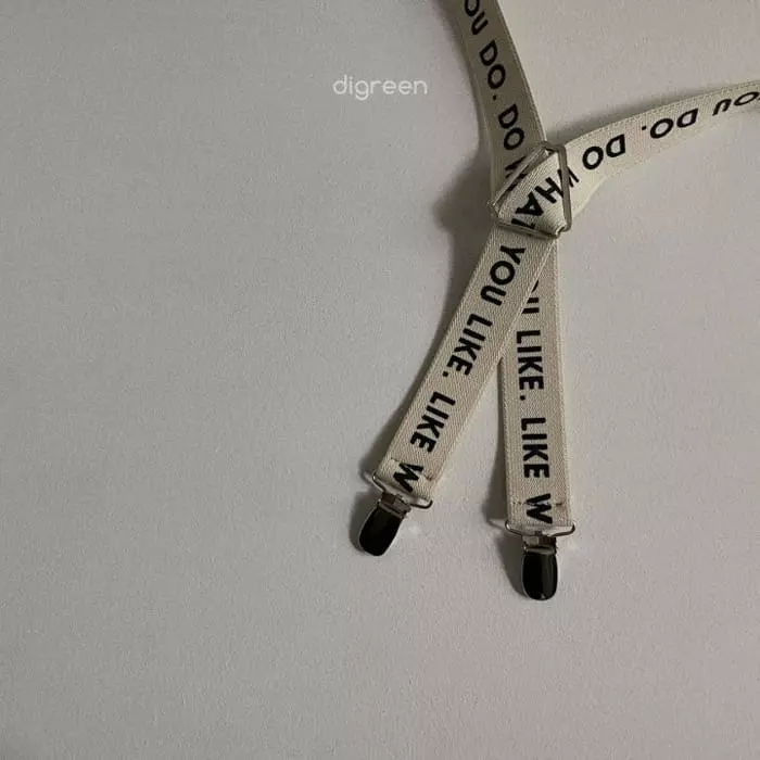 Digreen - Korean Children Fashion - #littlefashionista - Lettering Suspenders - 2