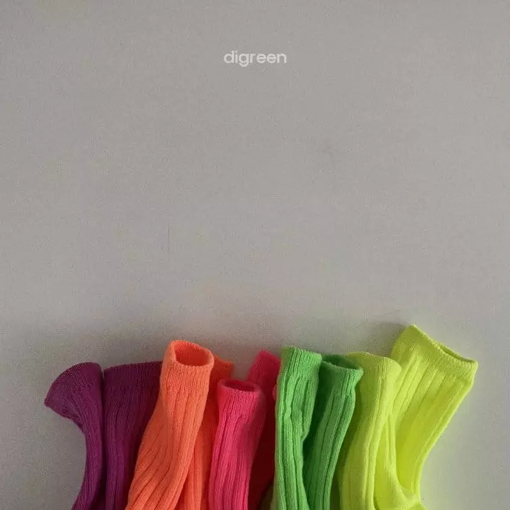 Digreen - Korean Children Fashion - #stylishchildhood - Neon Socks - 2