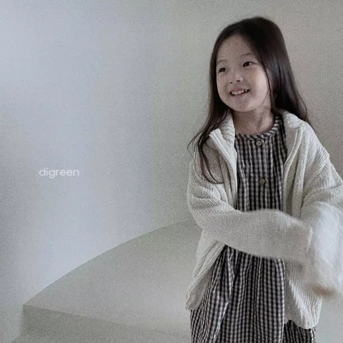 Digreen - Korean Children Fashion - #todddlerfashion - Two Way Knit Zip-up - 12
