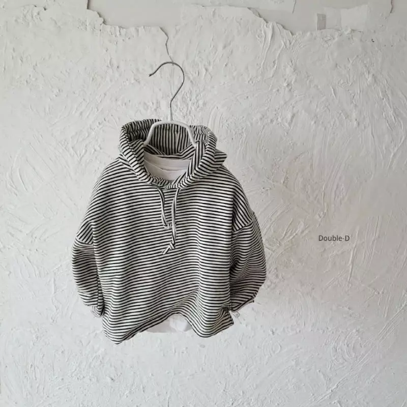 Doubled - Korean Children Fashion - #magicofchildhood - Stripes Hoody Tee