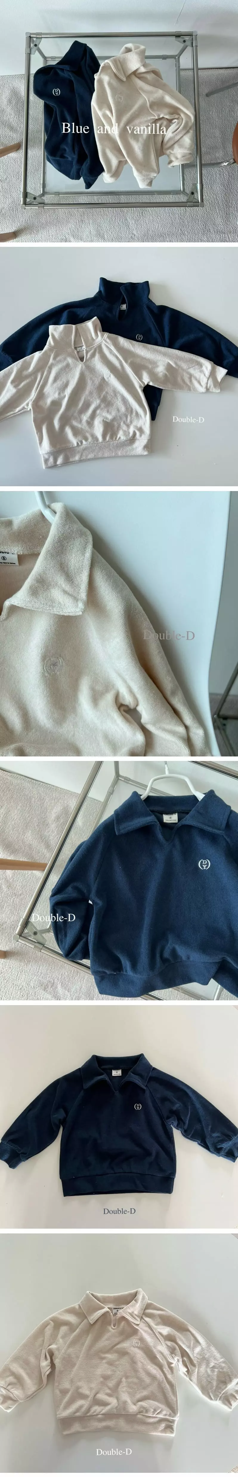 Doubled - Korean Children Fashion - #stylishchildhood - Collar Sweatshirt - 2