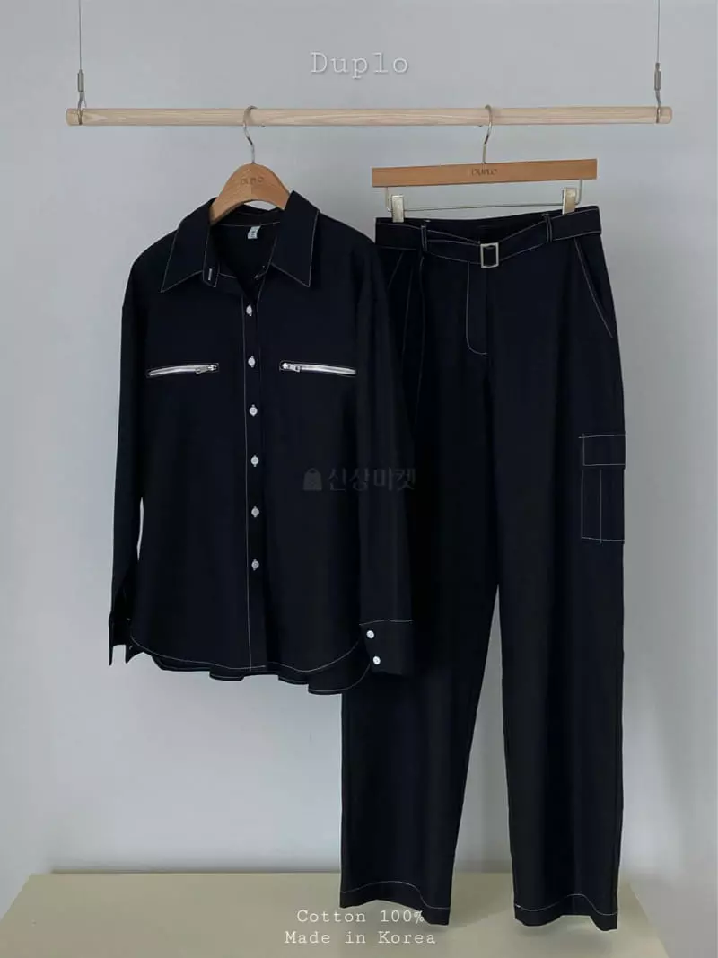 Duplo - Korean Women Fashion - #momslook - Mer Stitch Two-piece - 2