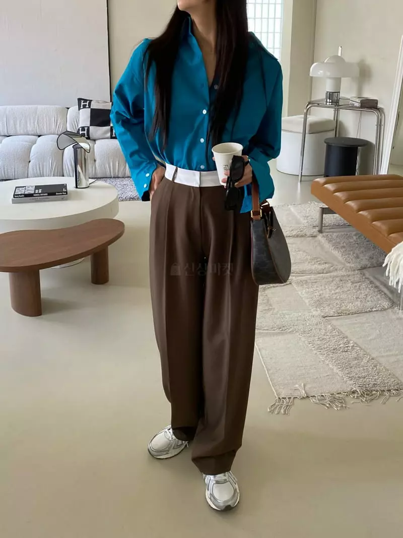 Duplo - Korean Women Fashion - #vintageinspired - Row Pants - 3