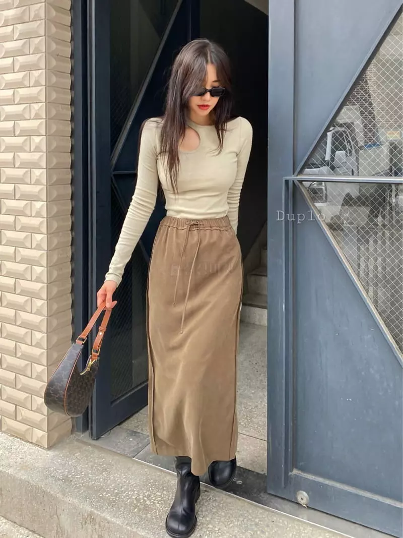 Duplo - Korean Women Fashion - #womensfashion - Silky Tencel Skrit