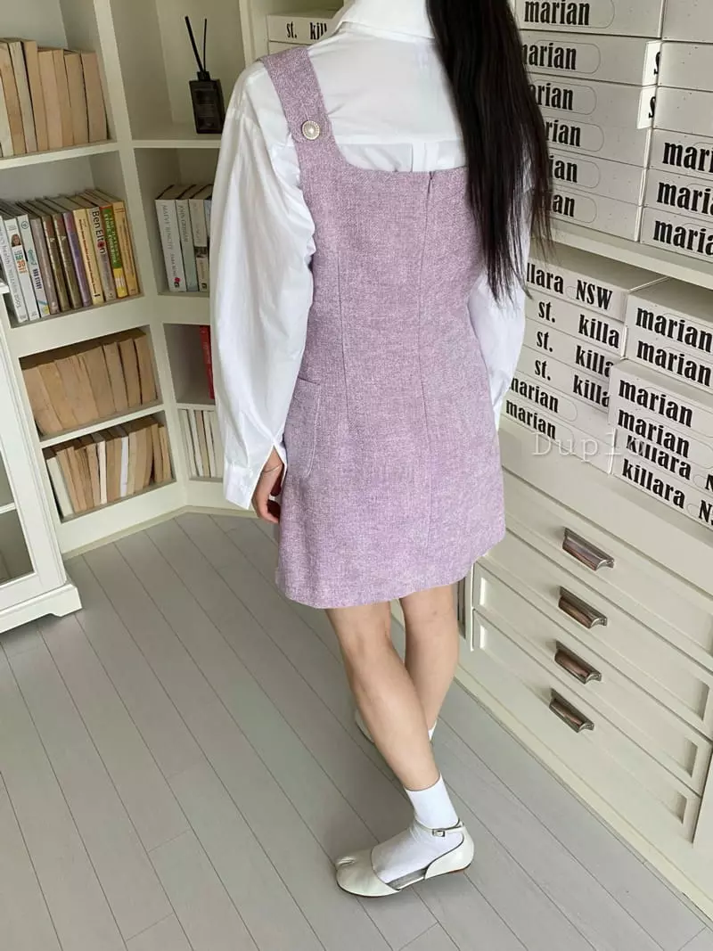 Duplo - Korean Women Fashion - #womensfashion - Button Twid One-piece - 3