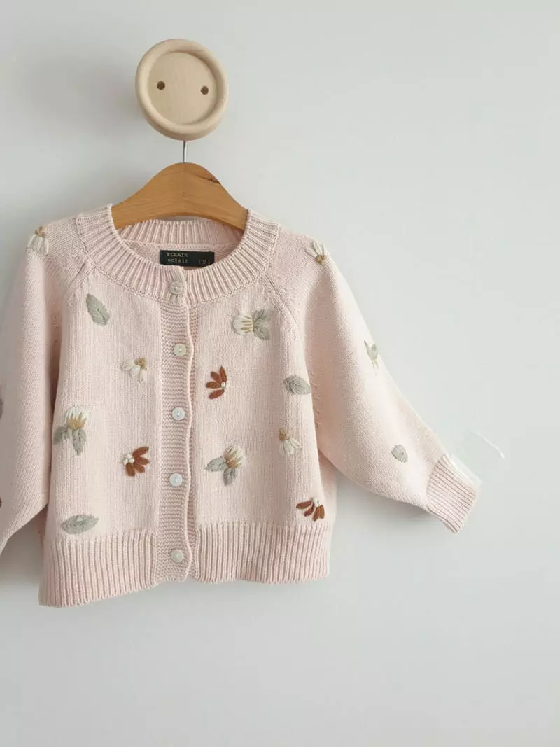 Eclair - Korean Children Fashion - #childofig - Embroidery Cardigan - 10