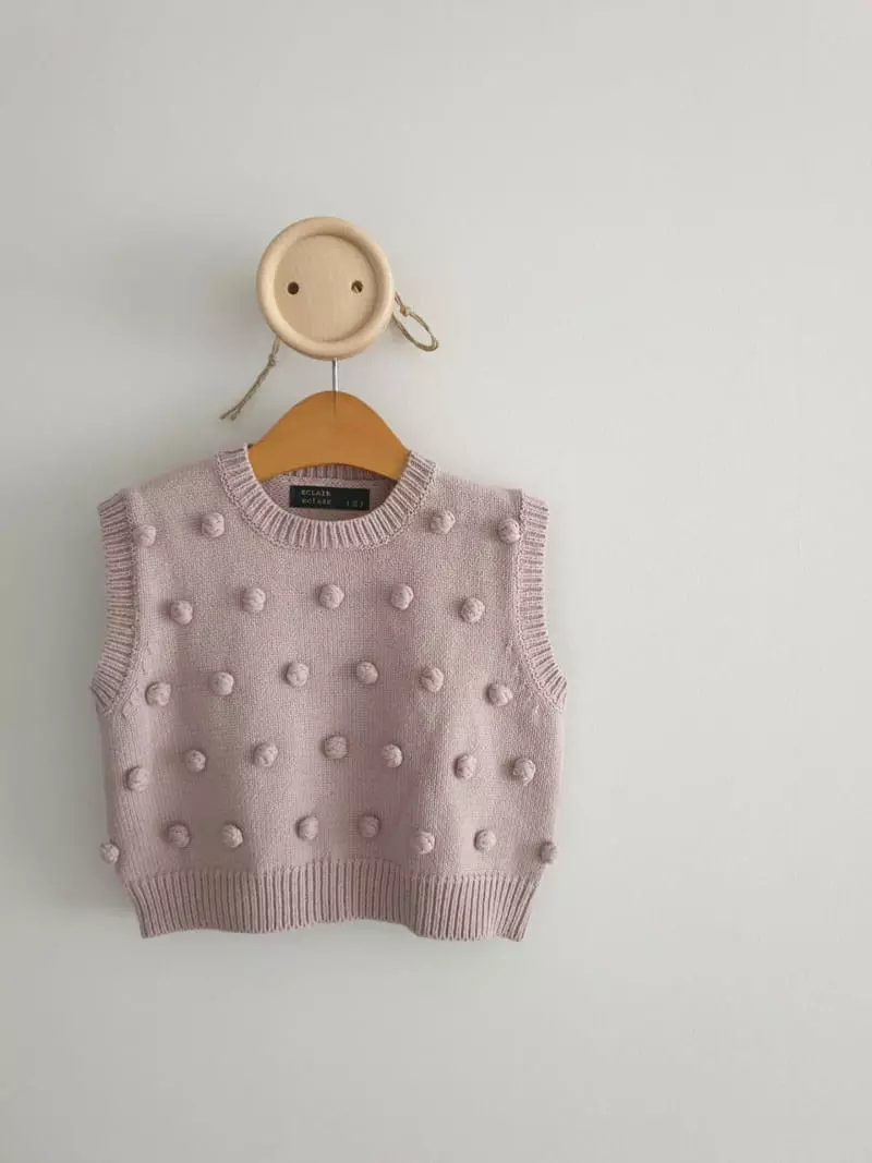 Eclair - Korean Children Fashion - #childrensboutique - Pong Pomg Vest - 2