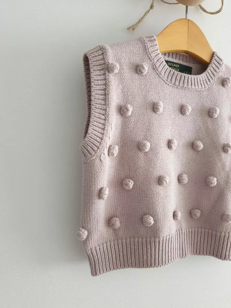 Eclair - Korean Children Fashion - #designkidswear - Pong Pomg Vest - 3