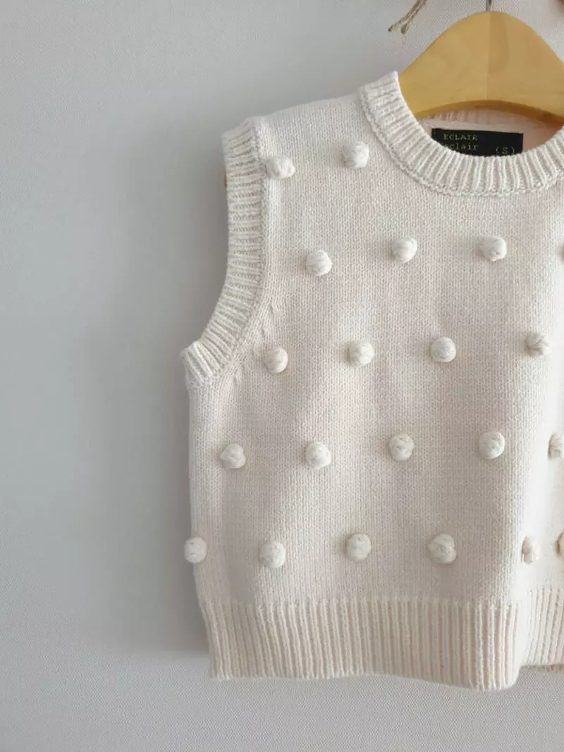 Eclair - Korean Children Fashion - #fashionkids - Pong Pomg Vest - 5