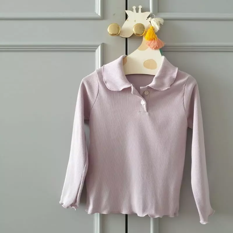 Eclair - Korean Children Fashion - #kidsshorts - Collar Tee - 2