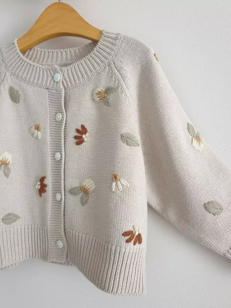 Eclair - Korean Children Fashion - #todddlerfashion - Embroidery Cardigan - 7